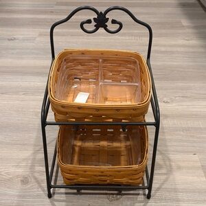 Longaberger Wrought Iron Baskets/Stand